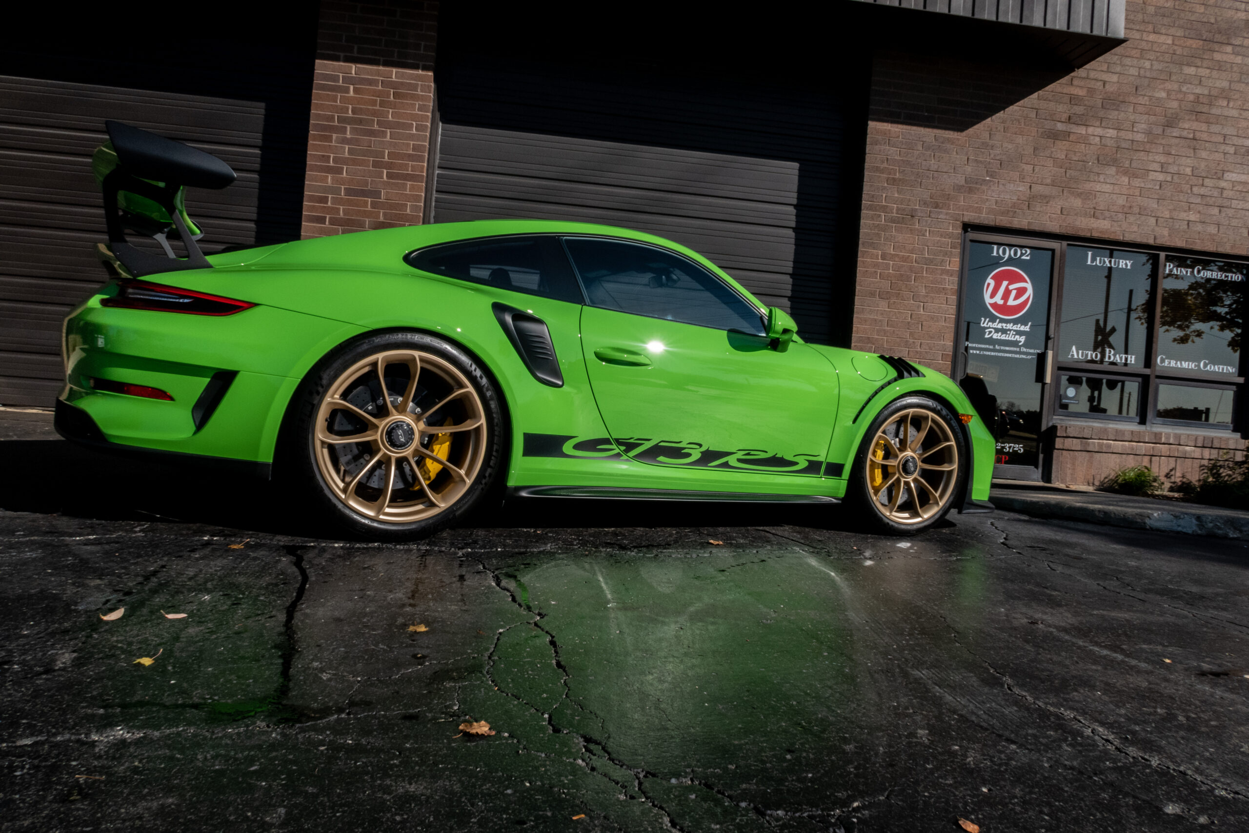 991 Porsche 911 GT3RS Lizard Green Paint Protection Film Ceramic Coating body work auto body Northbrook